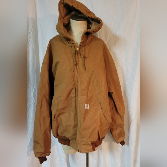 Carhartt Mens Flannel Lined Duck Active Jacket - Picture 16 of 16